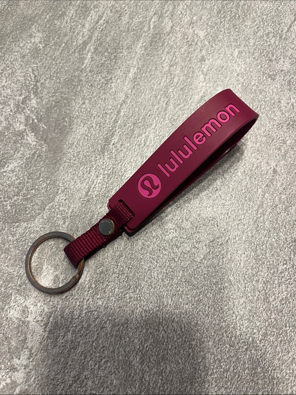 lululemon athletica Deep Pink Wrist Key Loop